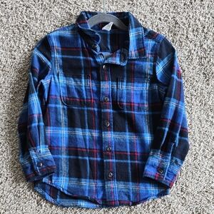 Gap Blue Plaid Kids Shirt
